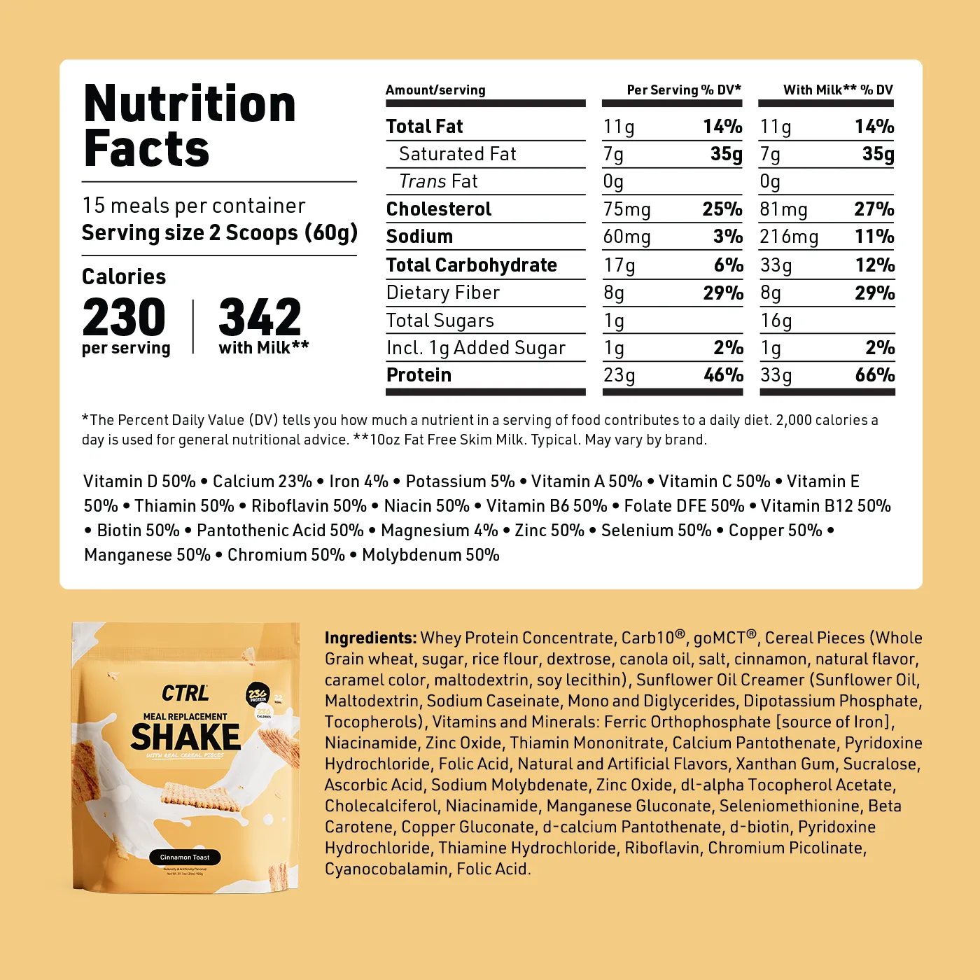 Cinnamon Toast - Meal Replacement Shake (2lbs) - Image 4