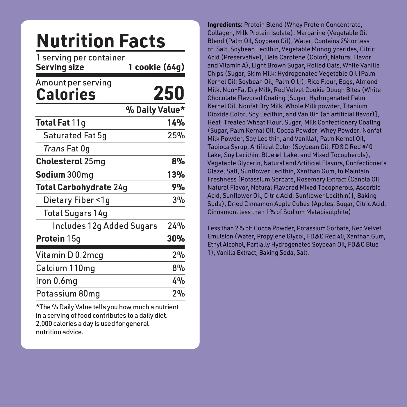 Miami Nights Red Velvet - Protein Cookies (6 Pack) - Image 3