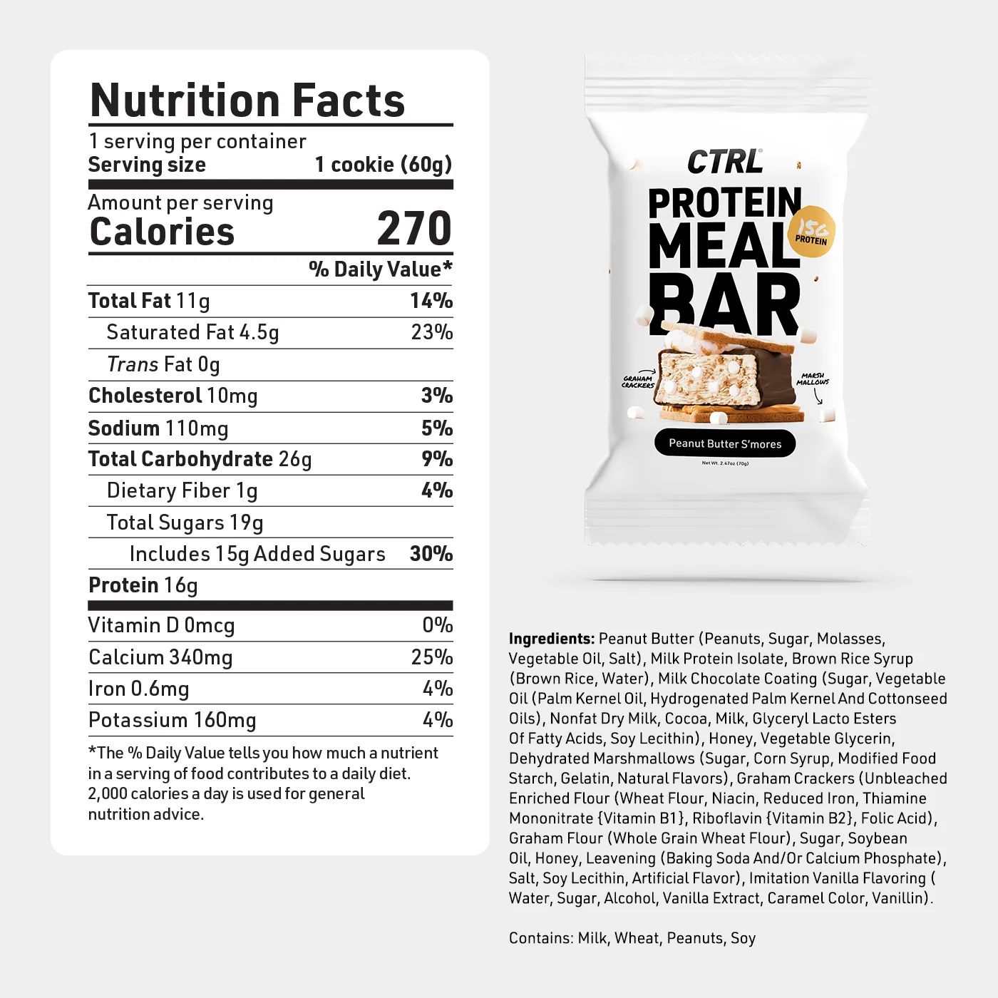 Peanut Butter S'mores - Protein Meal Bars (Box of 12) - Image 4